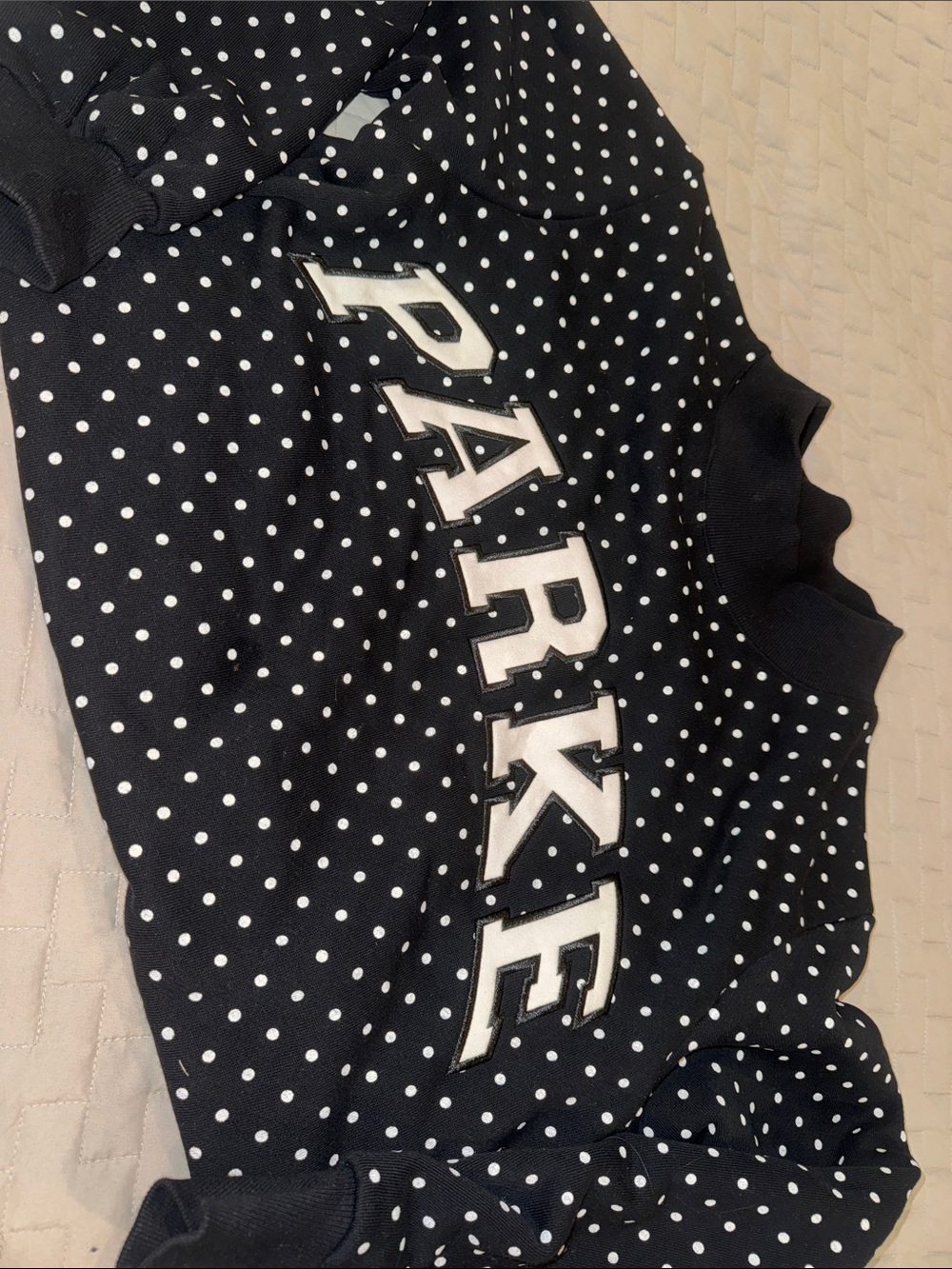 Parke Black Polka Dot Pullover Sweatshirt
